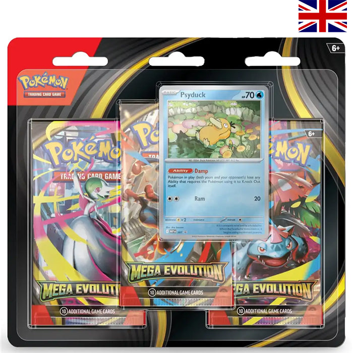 Mega Evolution 3-Pack Blister Psyduck - Englisch