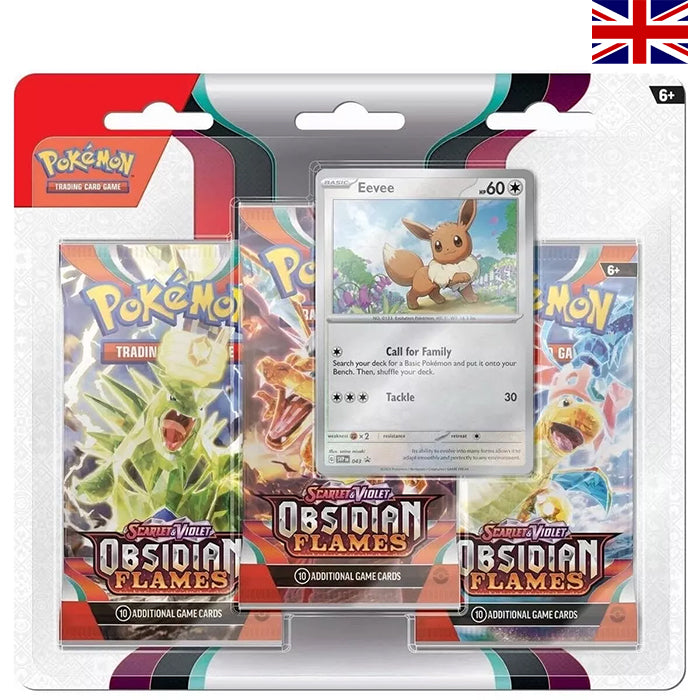 Scarlet & Violet - Obsidian Flames 3-Pack Blister - Englisch