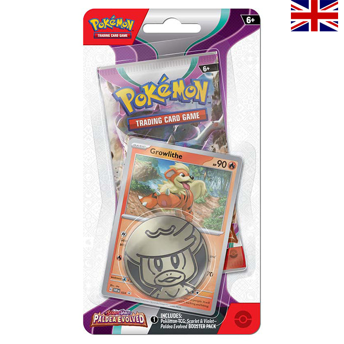 Scarlet & Violet Paldea Evolved Checklane Blister Growlithe - Englisch