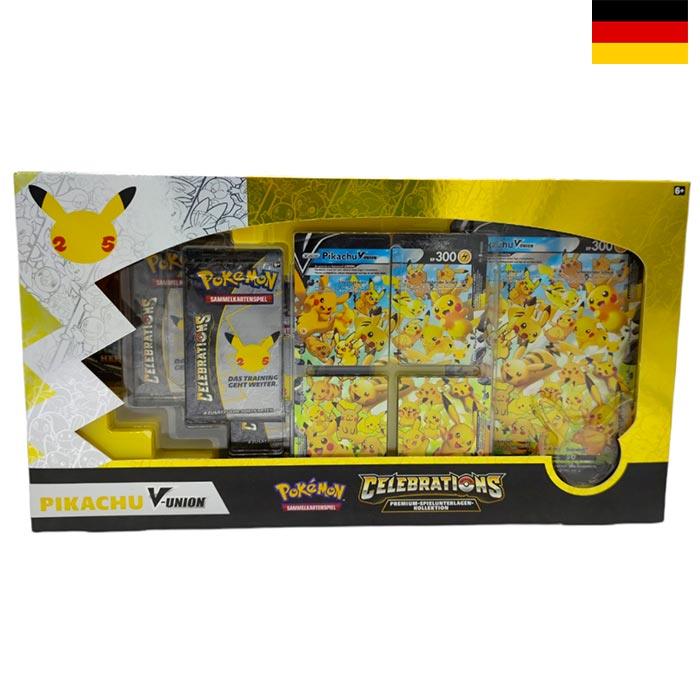 Celebrations Pikachu V-UNION Special Kollektion + Spielmatte - 2Sleeve
