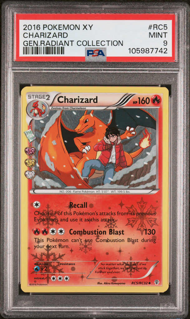 Charizard 2016 RC5 PSA 9 - Englisch