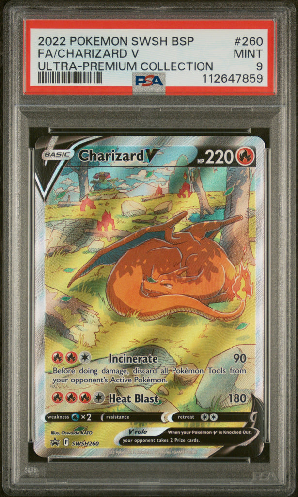 Charizard V 2022 260 PSA 9 - Englisch