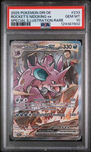 Team Rockets Nidoking ex DRI 233 PSA 10 - Deutsch