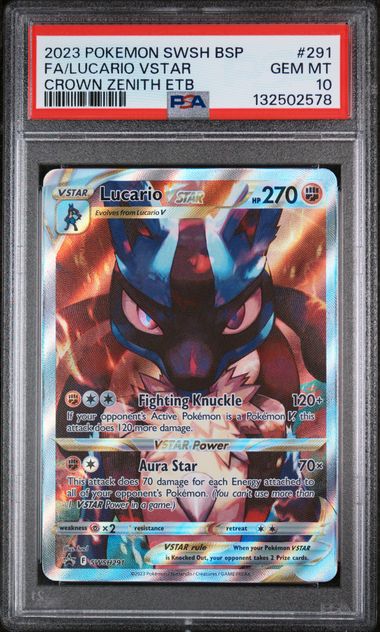 Lucario VSTAR 2023 291 PSA 10 - Englisch