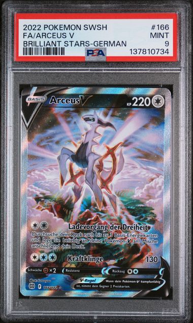 Arceus V 2022 166 PSA 9 - Deutsch
