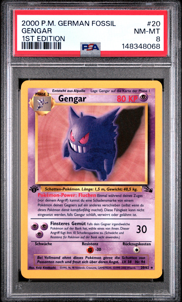 Gengar 1st Edition 2000 20 PSA 8 - Deutsch